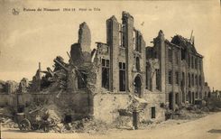 CPA Ruines de Nieuport Hotel de Ville Militaria