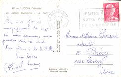 CPA Lucon Vendee Le Jardin Dumaine Le Pont