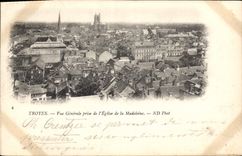 CPA Troyes  Vue Generale prise de l'Eglise de la Madeleine Carte 1900