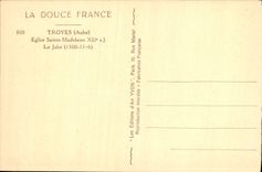 CPA Troyes Aube Eglise Sainte Madeleine Le Jube 