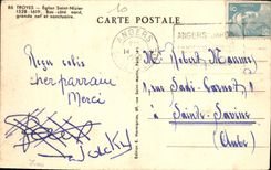 CPA Troyes Eglise Saint Nizier Bas cote nord grande nef et sanctuaire 