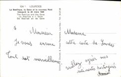 CPA Lourdes La Basilique le Gave et le nouveau Pont 