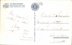 CPA Ile Saint Honorat Meditation sous les Pins seculaires 