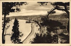 CPA Cote d'Azur Nice Alpes Maritimes Vue generale et Baie des Anges 