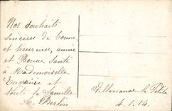 CPA Bonne Annee Homme