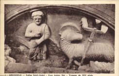 CPA Grenoble Eglise Saint Andre Ecce Agnus Dei 