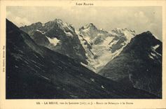 CPA La Meige vue du Lautaret Route de Briancon a la Grave 