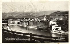 CPA Grenoble Isere Vue generale et la chaine de Belledonne 