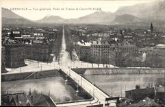 CPA Grenoble Vue generale Pont de France et Cours St Andre 