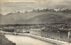 CPA Grenoble Vue generale et la Chaine de Belledonne 