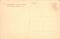 CPA Grenoble Les Bords de l'Isere et la Chaine des Alpes 