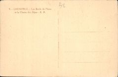 CPA Grenoble Les Bords de l'Isere et la Chaine des Alpes 