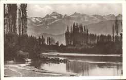 CPA Grenoble L'Isere a l'lle d'Amour et les Alpes 