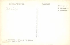 CPA Grenoble L'Isere a l'lle d'Amour et les Alpes 