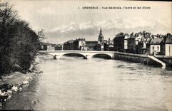 CPA Grenoble Vue Generale l'Isere et les Alpes 