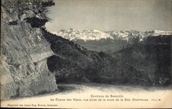 CPA Environs de Grenoble la Chaine des Alpes vue prise de la Route de la Gde Chartreuse 