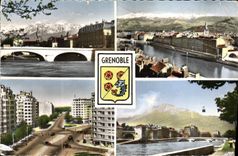 CPA Les Belles Alpes Francaises Grenoble Pont Marius Gontard Chaine de Belledonne telepherique et Mo