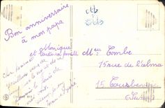 CPA Heureux Anniversaire Fleurs