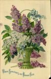 CPA Voeux Sinceres de Bonne Fete Fleurs