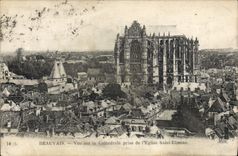 CPA Beauvais Vue sur la Cathedrale prise de l'Eglise Saint Etienne 