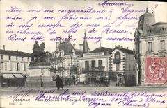 CPA Cognac Place Francois 1er et Cafe du Chalet 