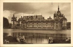 CPA Les Petits Tableaux de l'Ile de France Chateau de Chantilly le Petit Chateau et la Tour du Treso