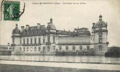 CPA Chateau de Chantilly Oise Cote Nord vue sur le Parc 