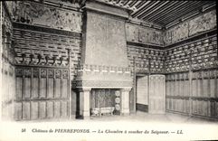 CPA Chateau de Pierrefonds la Chambre a coucher du Seigneur 