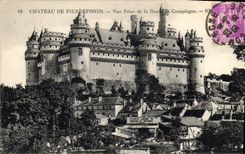 CPA Chateau de Pierrefonds vue prise de la Route de Compiegne 