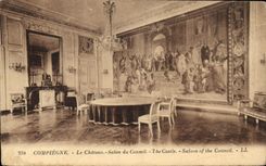 CPA Compiegne Le Chateau Salon du Conseil 