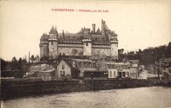 CPA Pierrefonds Chateau vu du Lac 