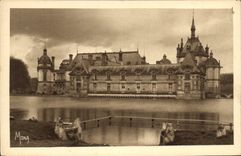 CPA Les Pitets Tableaux de l'Ile de France Chateau de Chantilly le Petit Chateau et la Tour du Treso