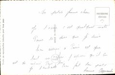 CPA Avec toi bientot je vieux te voir te dire que je t'aime aourent je te l'ai dit je le redit quand