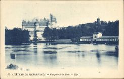 CPA Chateau de Pierrefonds vue prise de la Gare 