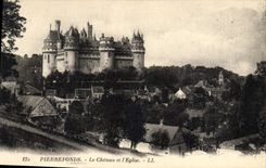 CPA Pierrefonds le Chateau et l'Eglise 