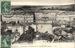 CPA Compiegne Panorama du Chateau pris de l'Eglise Saint Jacques 
