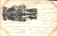 CPA Chateau de Pierrefonds Vue prise du Lac (carte precurseur 1900)