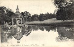 CPA Chantilly le Chateau L'Ile d'Amour 