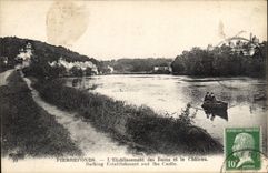CPA Pierrefonds L'Etablissement des Bains et le Chateau 