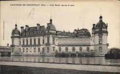 CPA Chateau de Chantilly Oise Cote Nord vue sur le Parc 