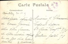 CPA Chateau de Chantilly Cote est 