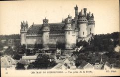 CPA Chateau de Pierrefonds Vue prise de la Roche 