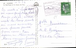 CPA Lourdes la Basilique et le Gave de Pau 