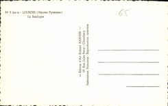 CPA Lourdes Hautes Pyrenees la Basilique 