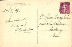 CPA Lourdes la Basilique et le Pic du Jer 