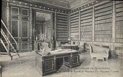 CPA Palais de Compiegne Cabinet de Travail de Napoleon I Bibliotheque