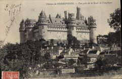 CPA Chateau de Pierrefonds Vue prise de la Route de Compiegne 