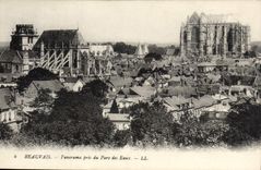 CPA Beauvais  Panorama pris du Parc des Eaux 