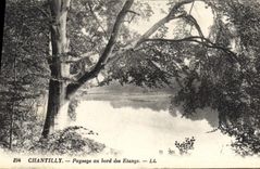 CPA Chantilly Paysage au bord des Etangs 