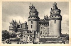 CPA Chateau de Pierrefonds Oise Tours Jules Cesar et Charlemagne 